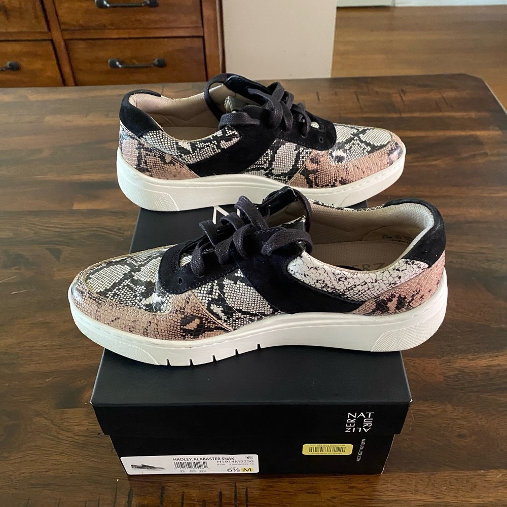 Naturalizer Black Snake Print Sneakers - Picture 4 of 9